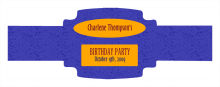Party Time Birthday Buckle Cigar Band Labels